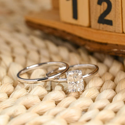 Marquise Cut Cluster Styled Lab Grown Diamond Bridal Ring Set
