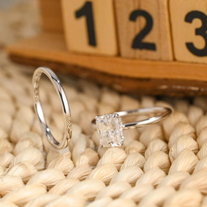 Marquise Cut Cluster Styled Lab Grown Diamond Bridal Ring Set