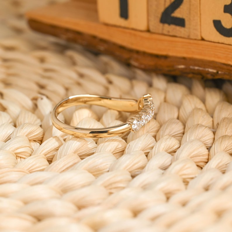 Marquise Cut Cluster Styled Lab Grown Wedding Band