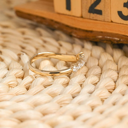 Marquise Cut Cluster Styled Lab Grown Wedding Band