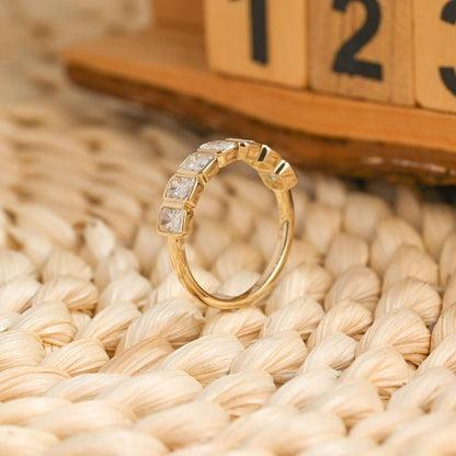 Marquise Cut Cluster Styled Lab Grown Wedding Band