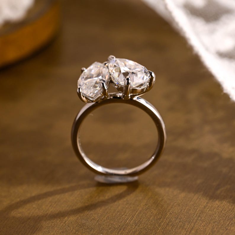 Marquise Cut Cluster Styled Lab Grown Diamond Engagement Ring