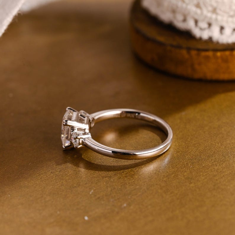 Marquise Cut Cluster Styled Lab Grown Diamond Engagement Ring