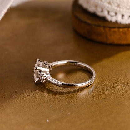 Marquise Cut Cluster Styled Lab Grown Diamond Engagement Ring