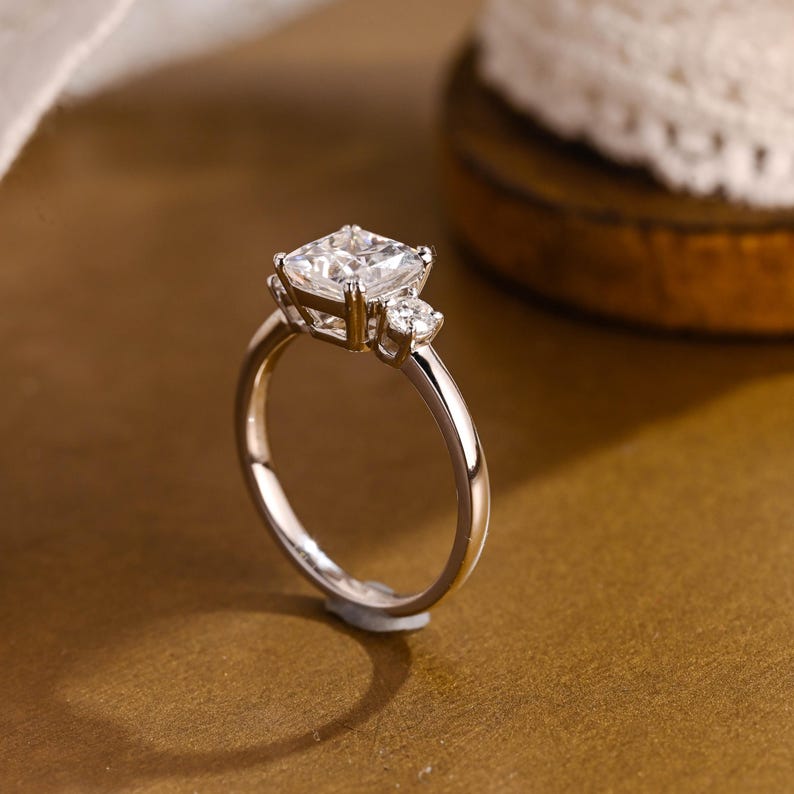 Marquise Cut Cluster Styled Lab Grown Diamond Engagement Ring