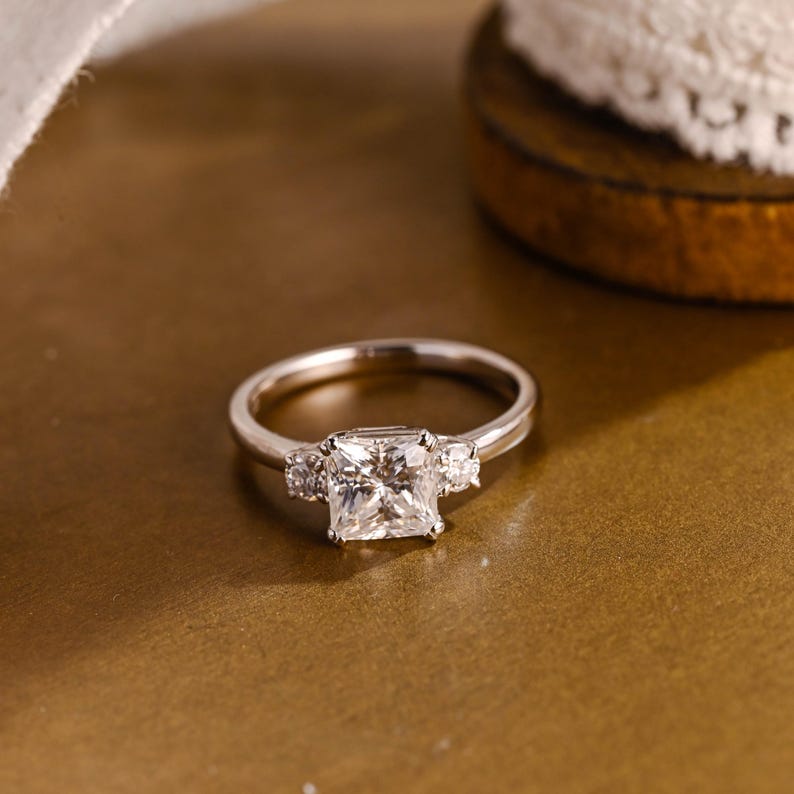 Marquise Cut Cluster Styled Lab Grown Diamond Engagement Ring