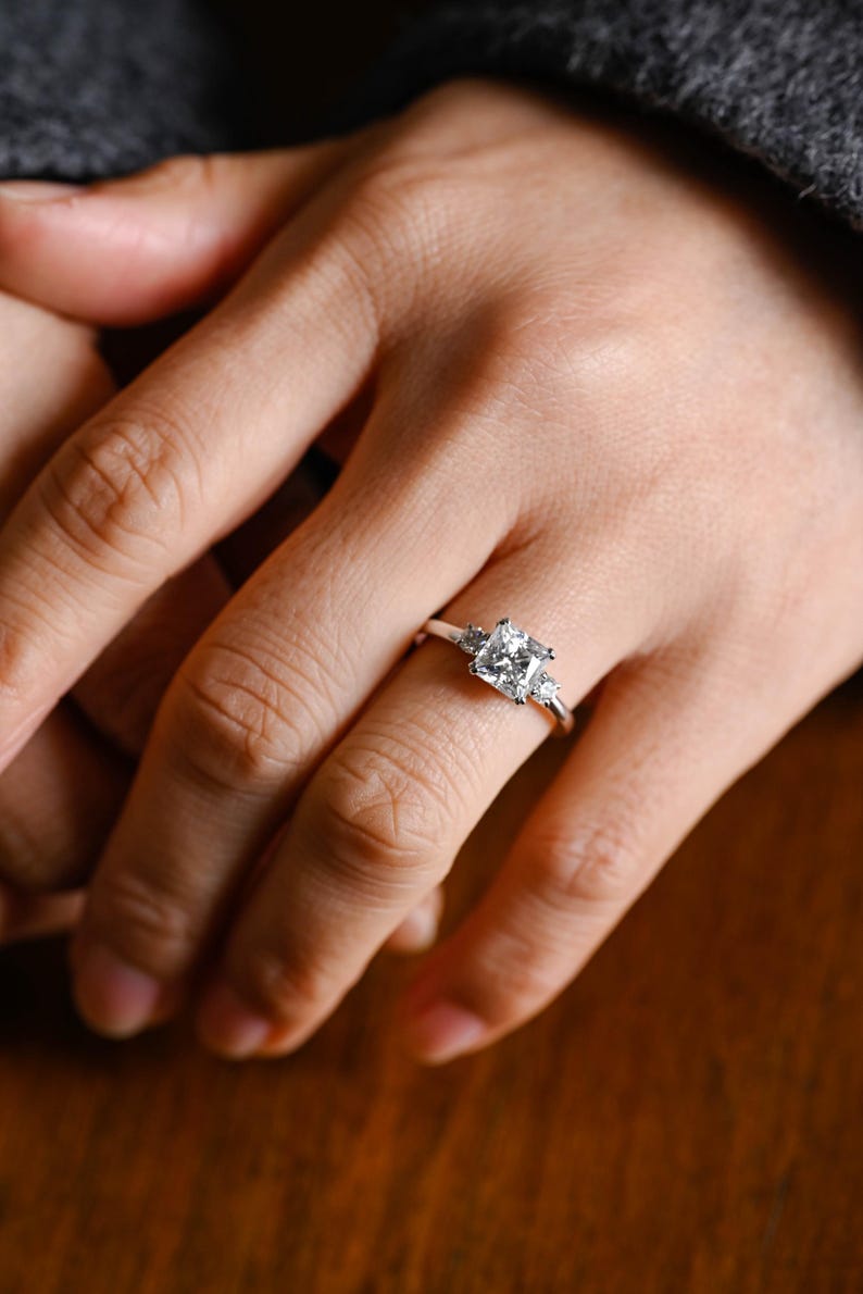 Marquise Cut Cluster Styled Lab Grown Diamond Engagement Ring