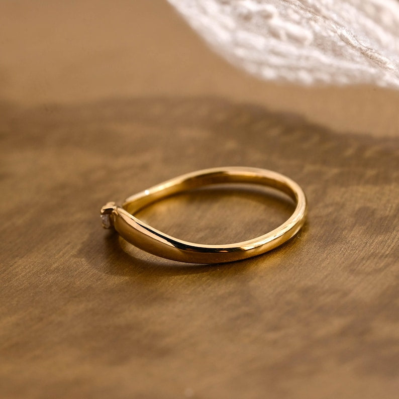 Marquise Cut Cluster Styled Lab Grown Wedding Band