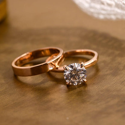 Marquise Cut Cluster Styled Lab Grown Diamond Bridal Ring Set