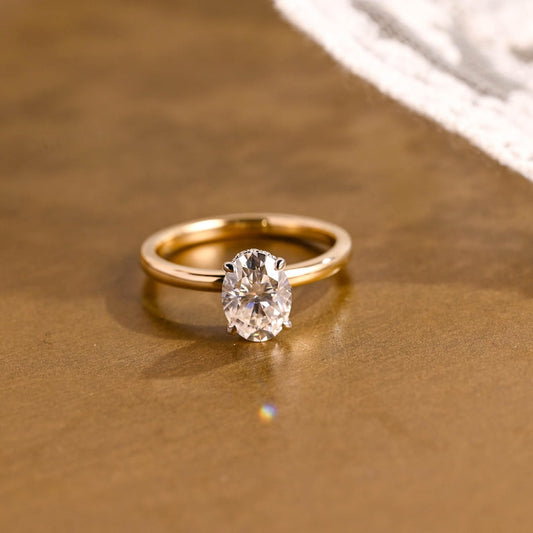 Marquise Cut Cluster Styled Lab Grown Diamond Engagement Ring