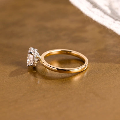 Marquise Cut Cluster Styled Lab Grown Diamond Engagement Ring