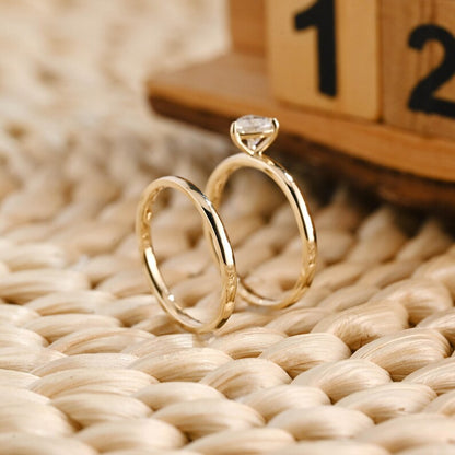 Marquise Cut Cluster Styled Lab Grown Diamond Bridal Ring Set