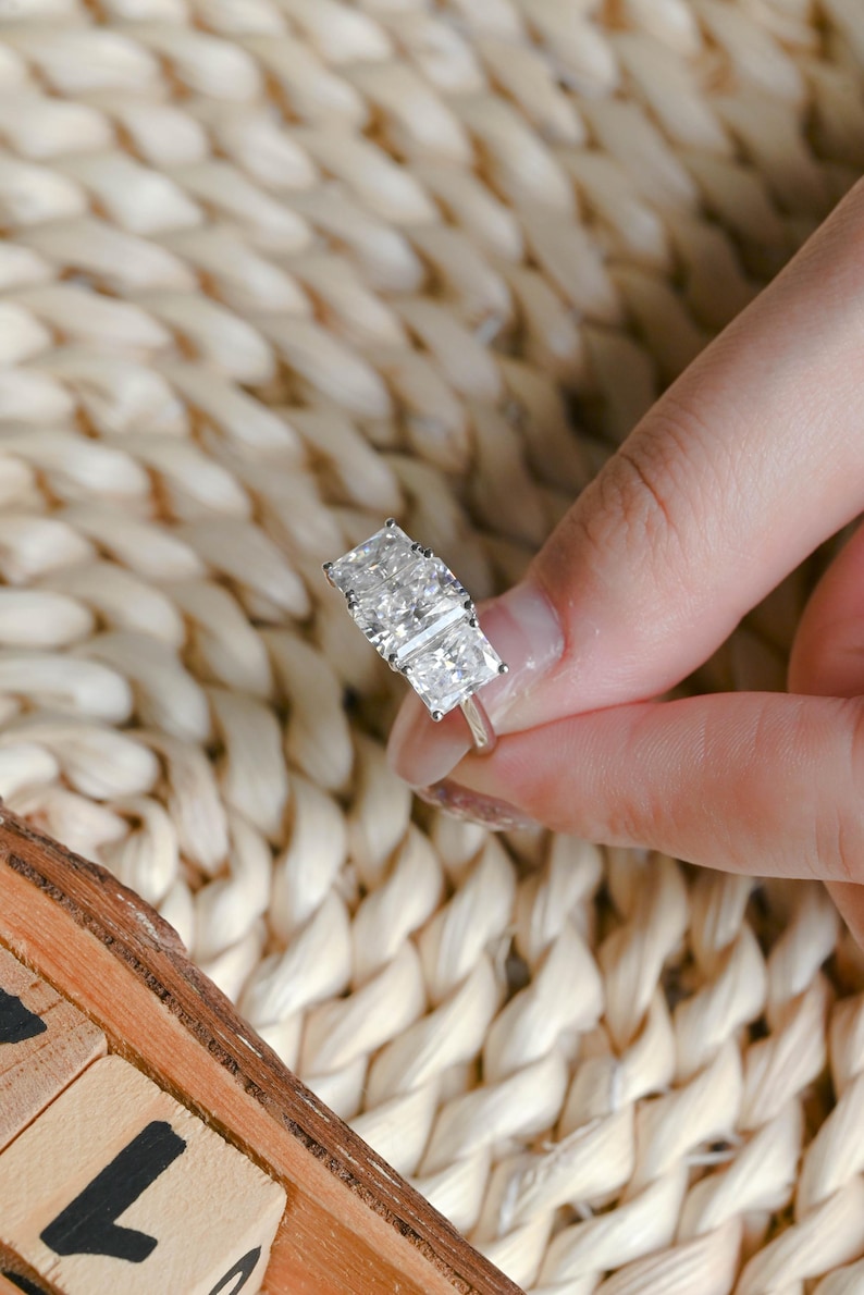 Marquise Cut Cluster Styled Lab Grown Diamond Engagement Ring
