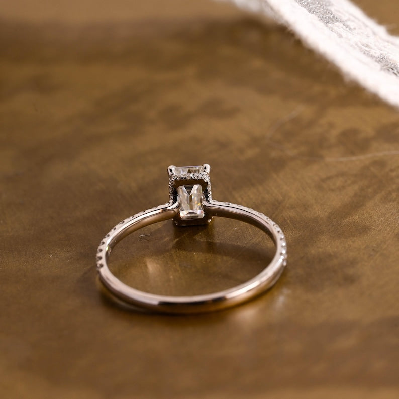 Marquise Cut Cluster Styled Lab Grown Diamond Engagement Ring