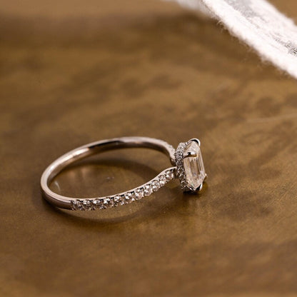 Marquise Cut Cluster Styled Lab Grown Diamond Engagement Ring
