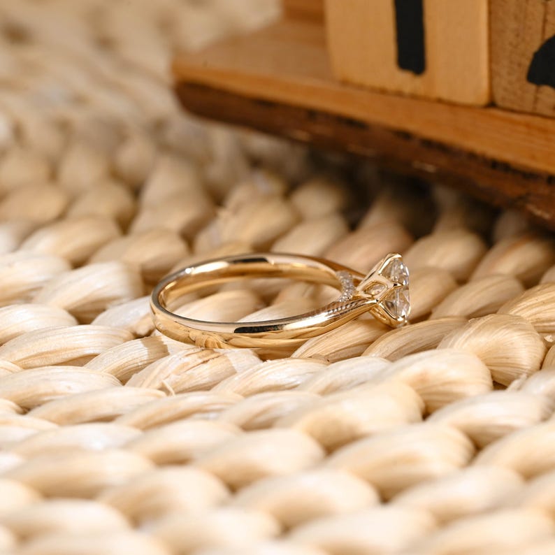 Marquise Cut Cluster Styled Lab Grown Diamond Engagement Ring