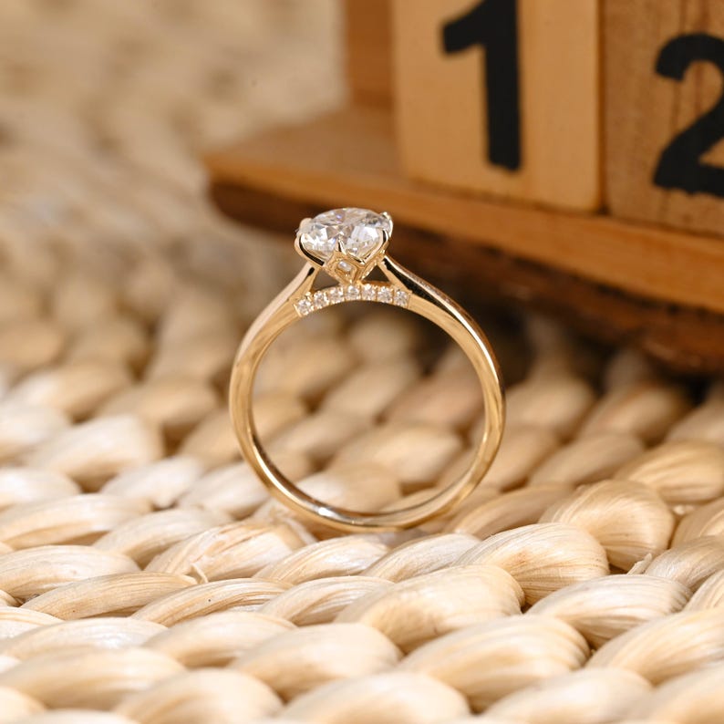 Marquise Cut Cluster Styled Lab Grown Diamond Engagement Ring