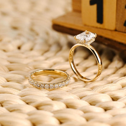 Marquise Cut Cluster Styled Lab Grown Diamond Bridal Ring Set