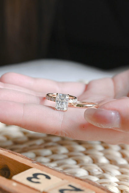 Marquise Cut Cluster Styled Lab Grown Diamond Bridal Ring Set