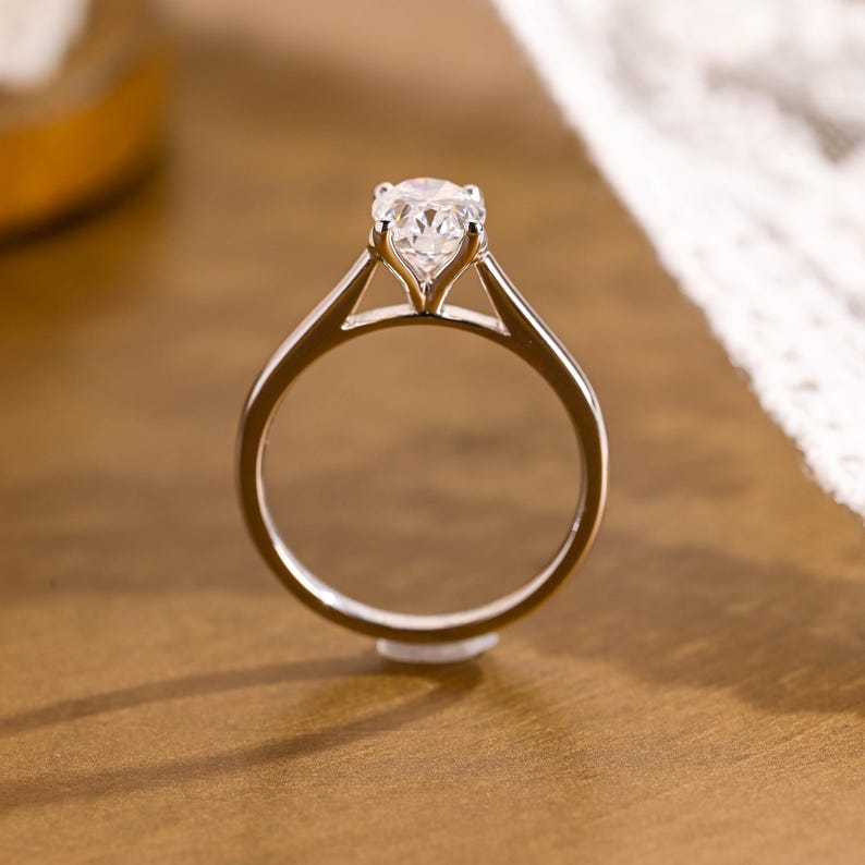 Marquise Cut Cluster Styled Lab Grown Diamond Engagement Ring