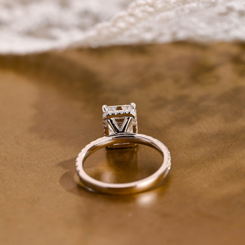 Marquise Cut Cluster Styled Lab Grown Diamond Engagement Ring