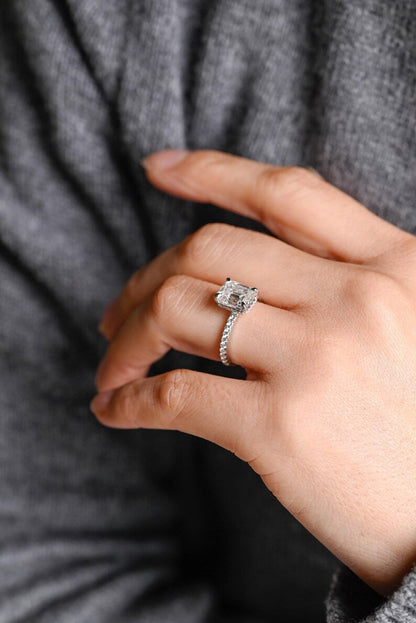 Marquise Cut Cluster Styled Lab Grown Diamond Engagement Ring