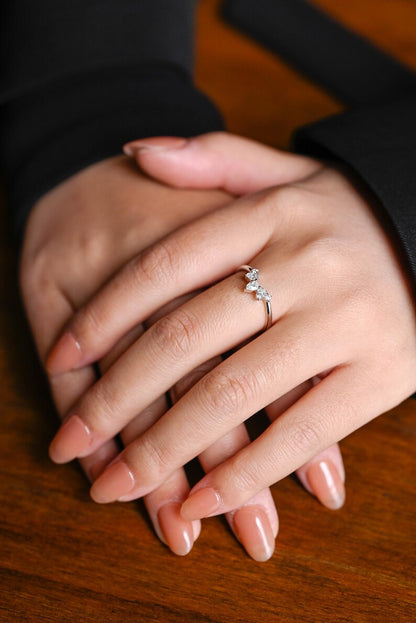 Marquise Cut Cluster Styled Lab Grown Wedding Band