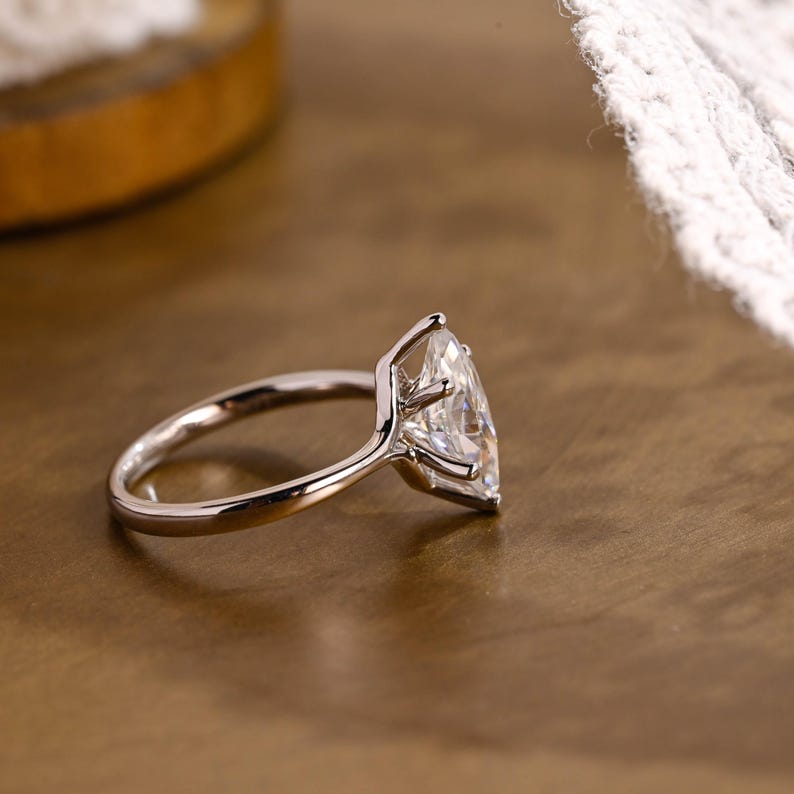 Marquise Cut Cluster Styled Lab Grown Diamond Engagement Ring