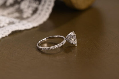 Marquise Cut Cluster Styled Lab Grown Diamond Engagement Ring