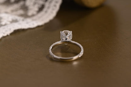 Marquise Cut Cluster Styled Lab Grown Diamond Engagement Ring