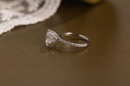 Marquise Cut Cluster Styled Lab Grown Diamond Engagement Ring