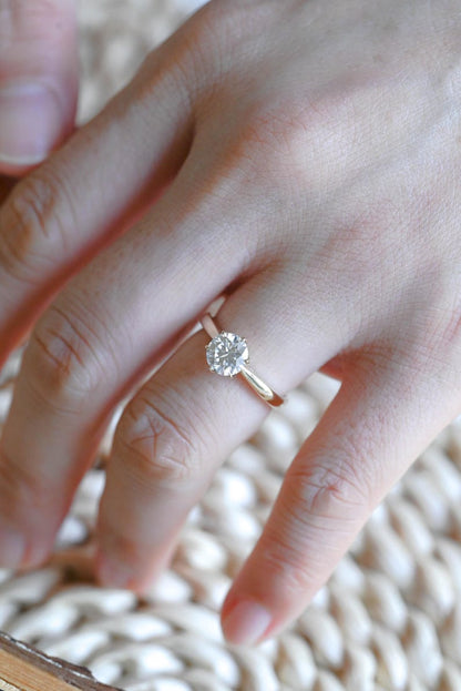 Marquise Cut Cluster Styled Lab Grown Diamond Engagement Ring