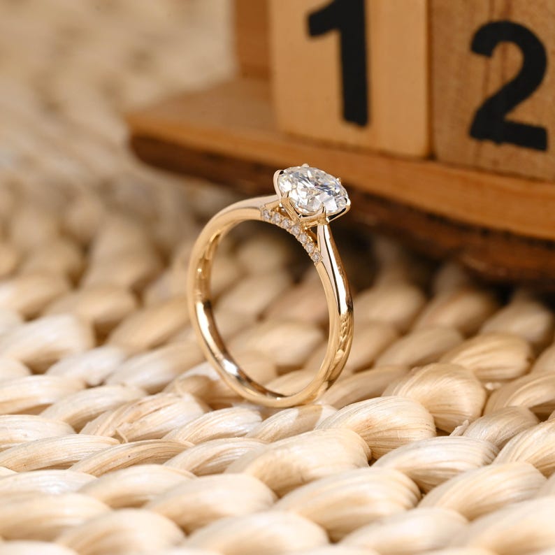 Marquise Cut Cluster Styled Lab Grown Diamond Engagement Ring