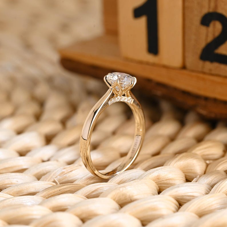 Marquise Cut Cluster Styled Lab Grown Diamond Engagement Ring