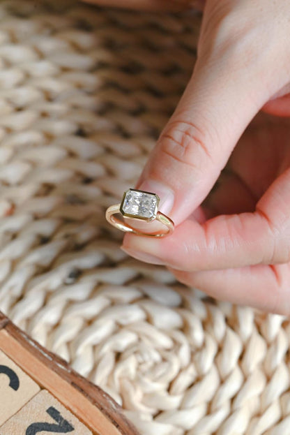Marquise Cut Cluster Styled Lab Grown Diamond Engagement Ring
