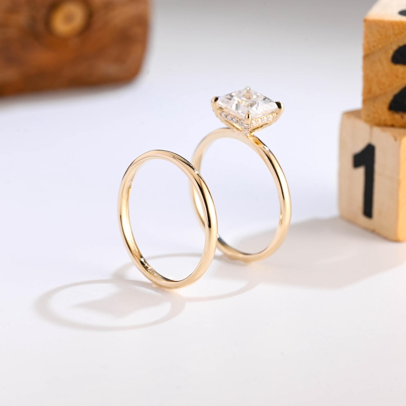 Marquise Cut Cluster Styled Lab Grown Diamond Bridal Ring Set