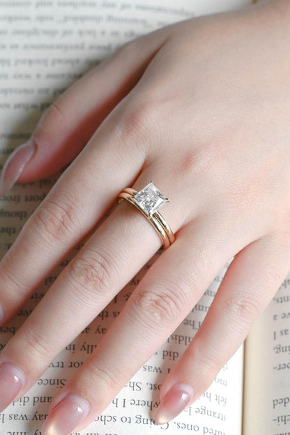Marquise Cut Cluster Styled Lab Grown Diamond Bridal Ring Set