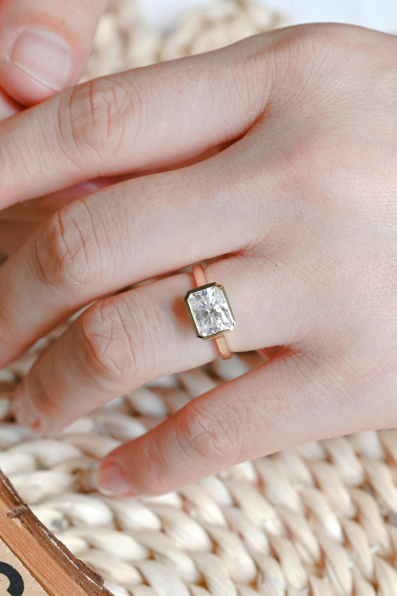 Marquise Cut Cluster Styled Lab Grown Diamond Engagement Ring