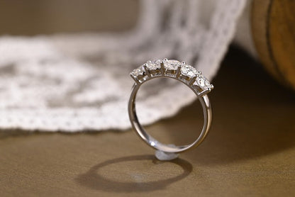 Marquise Cut Cluster Styled Lab Grown Wedding Band