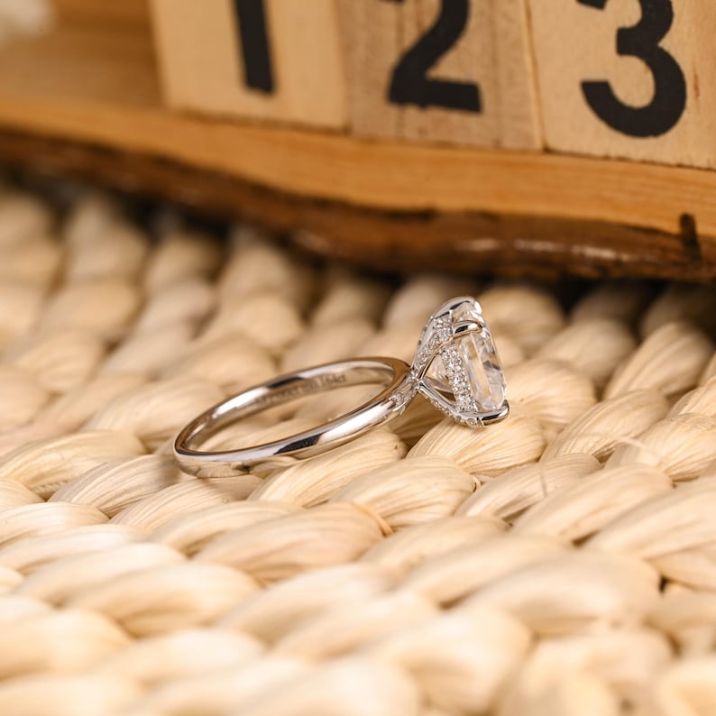 Marquise Cut Cluster Styled Lab Grown Diamond Engagement Ring