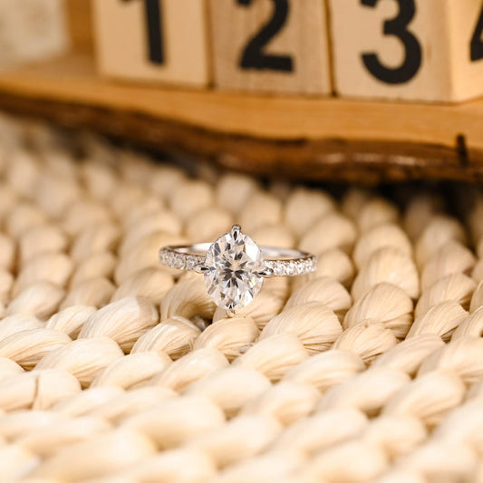 Marquise Cut Cluster Styled Lab Grown Diamond Engagement Ring