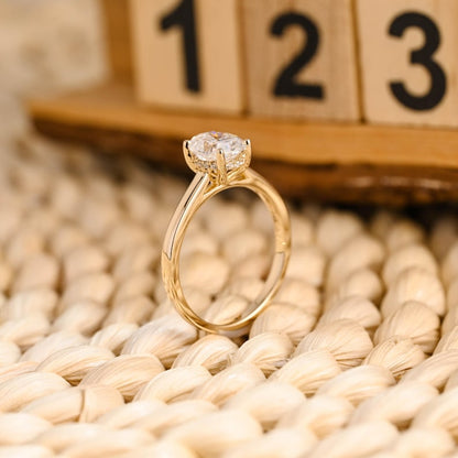 Marquise Cut Cluster Styled Lab Grown Diamond Engagement Ring