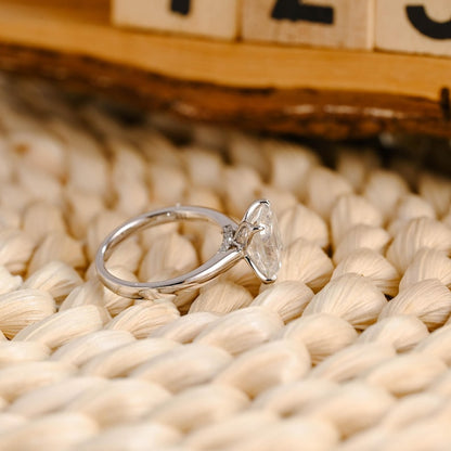 Marquise Cut Cluster Styled Lab Grown Diamond Engagement Ring