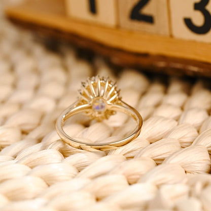 Marquise Cut Cluster Styled Lab Grown Diamond Engagement Ring