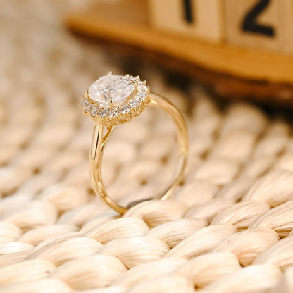 Marquise Cut Cluster Styled Lab Grown Diamond Engagement Ring