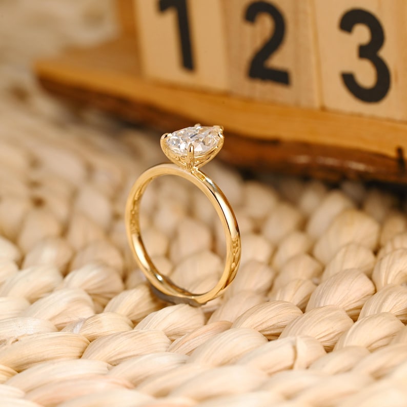 Marquise Cut Cluster Styled Lab Grown Diamond Engagement Ring