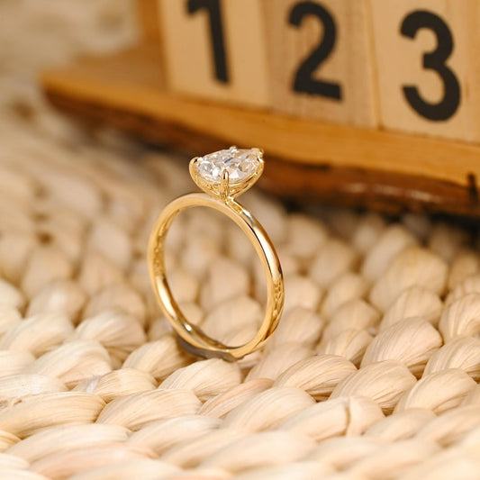 Marquise Cut Cluster Styled Lab Grown Diamond Engagement Ring