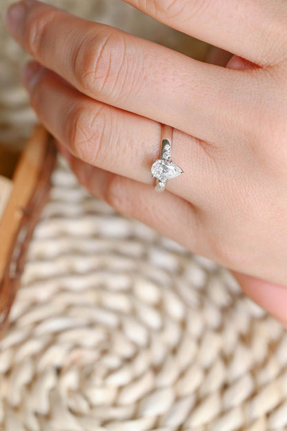 Marquise Cut Cluster Styled Lab Grown Diamond Engagement Ring