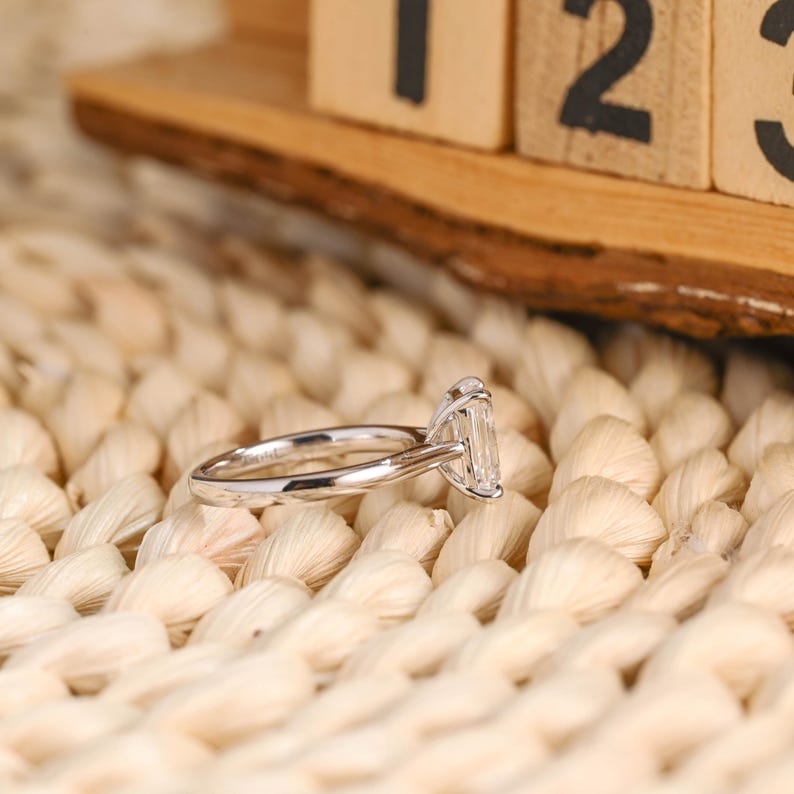 Marquise Cut Cluster Styled Lab Grown Diamond Engagement Ring