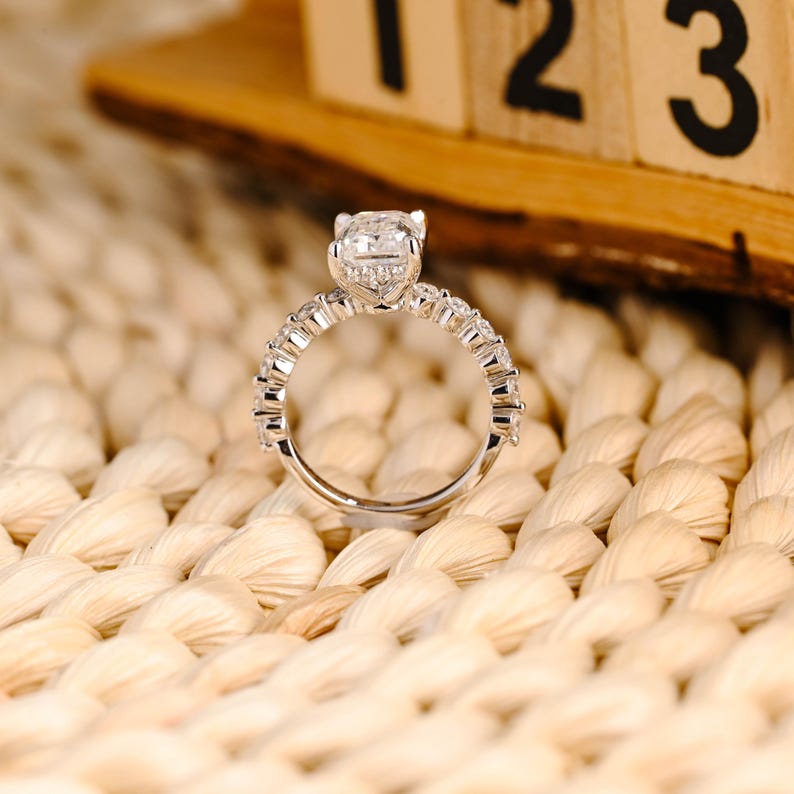 Marquise Cut Cluster Styled Lab Grown Diamond Engagement Ring